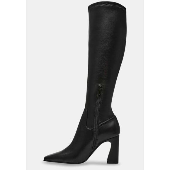 NEW Steve Madden Lamarca Knee-High Block-Heel Stretch Black Dress Boots Size 6M - Picture 6 of 6
